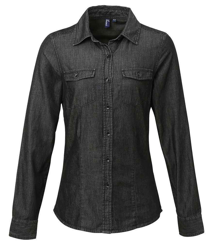 Premier Ladies Jeans Stitch Denim Shirt – Durable and Stylish Denim Shirt by Premier