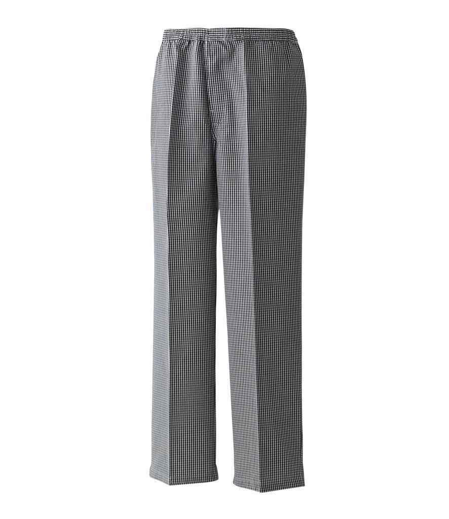 Premier Pull On Chef's Check Trousers - Durable and Comfortable Chefwear
