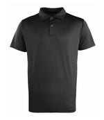Premier Coolchecker Stud Piqué Polo Shirt – Moisture-Wicking Hospitality Polo Black 3XL
