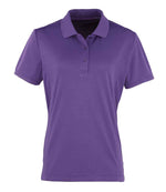 Premier Ladies Coolchecker® Piqué Polo Shirt – Comfortable and Stylish Polo for Workwear Purple XXL