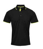 Premier Contrast Coolchecker Piqué Polo Shirt – Premier Polo Shirts Ireland Black/Lime Green 4XL