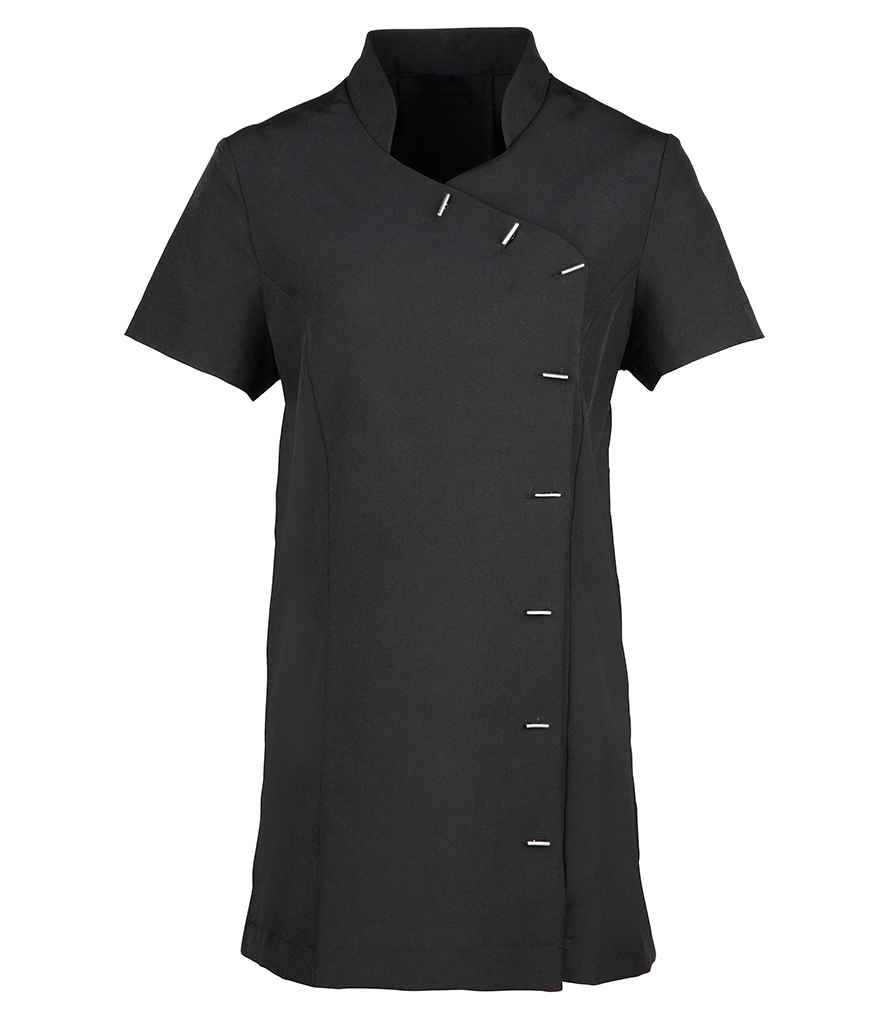 Premier Ladies Orchid Tunic - Premier Ladies Orchid Short Sleeve Tunic Black 10