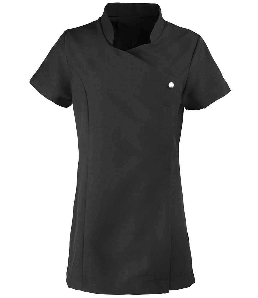 Premier Ladies Blossom Short Sleeve Tunic – Comfortable and Professional Healthwear Black 24