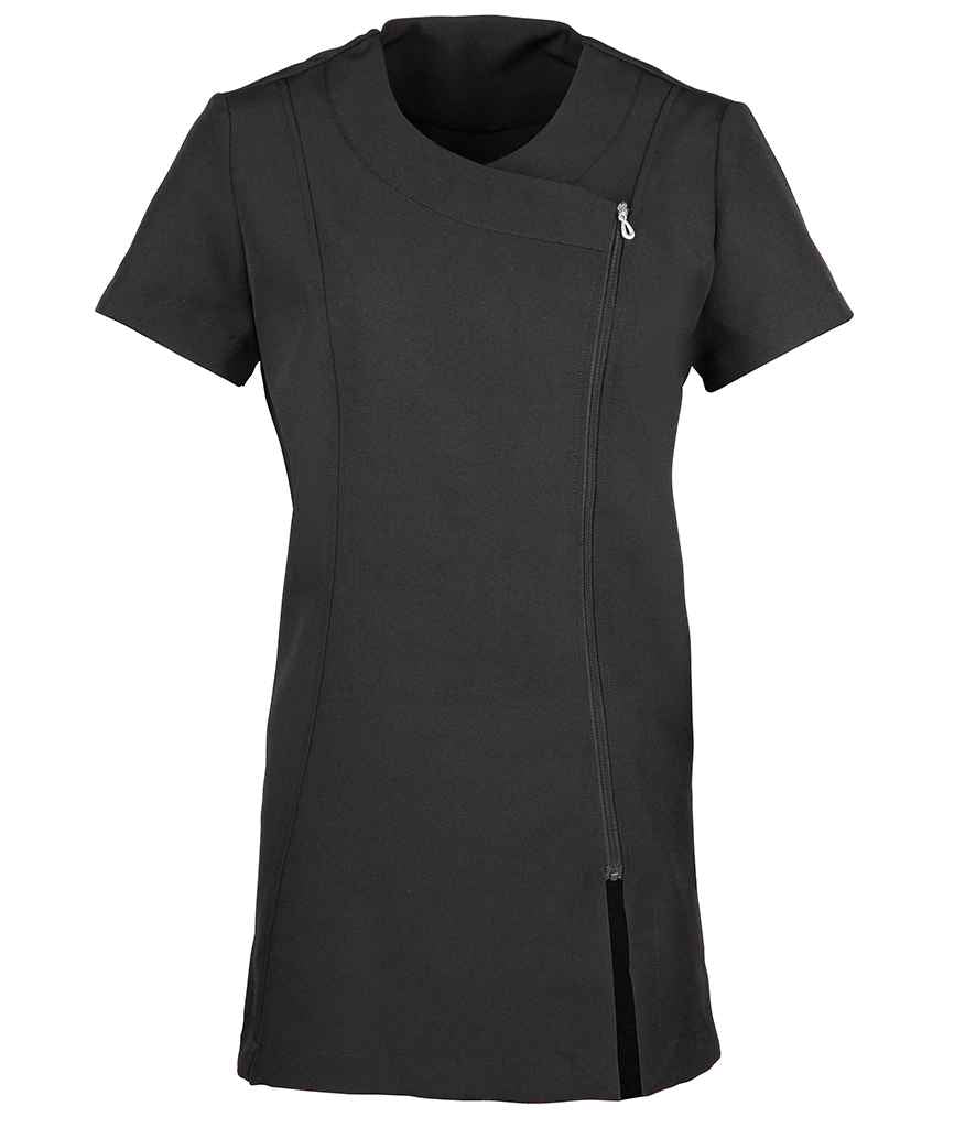 Premier Ladies Camellia Tunic - Premier Ladies Camellia Short Sleeve Tunic Black 24