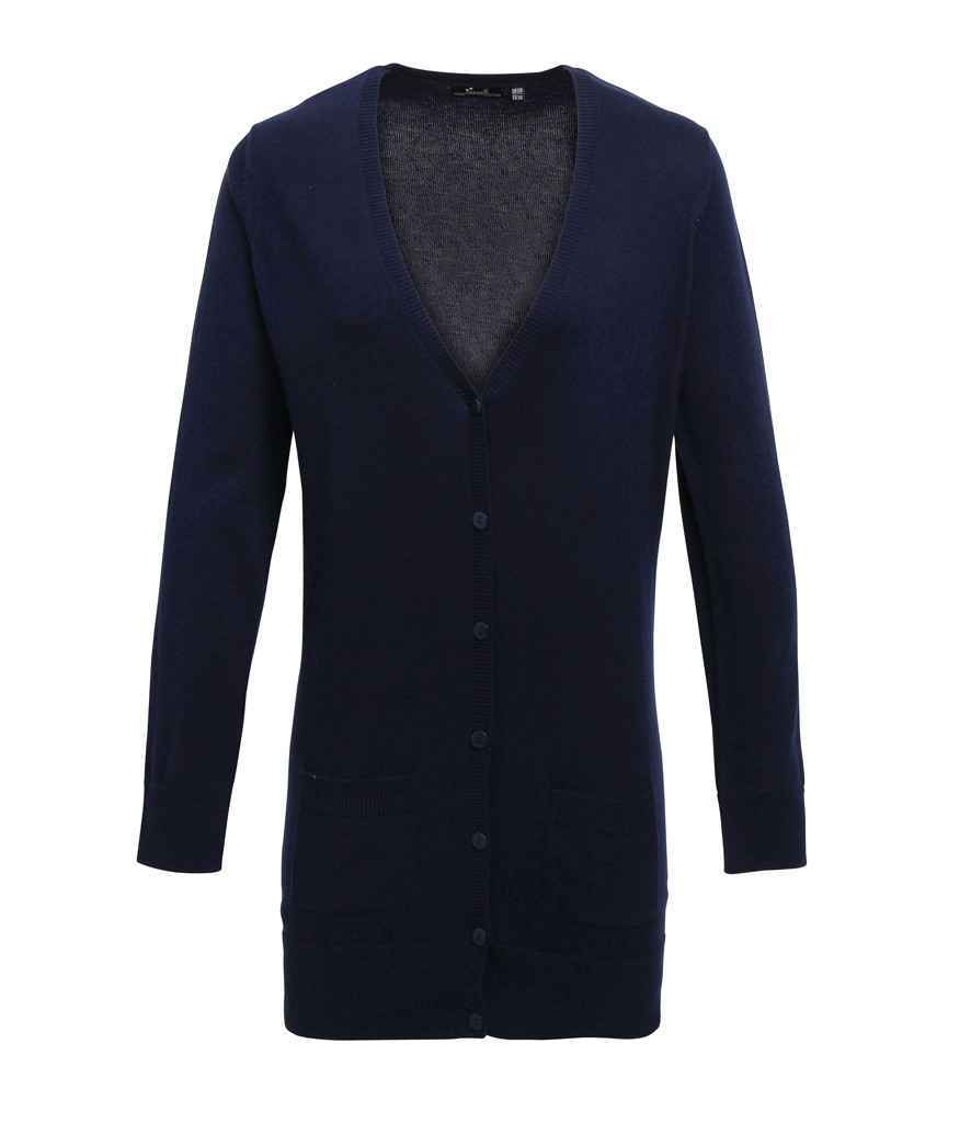 Premier Ladies Longline V Neck Cardigan – Stylish and Comfortable Knitwear