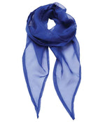 Premier Colours Chiffon Scarf – Lightweight and Stylish Workwear Accessory Royal Blue ONE