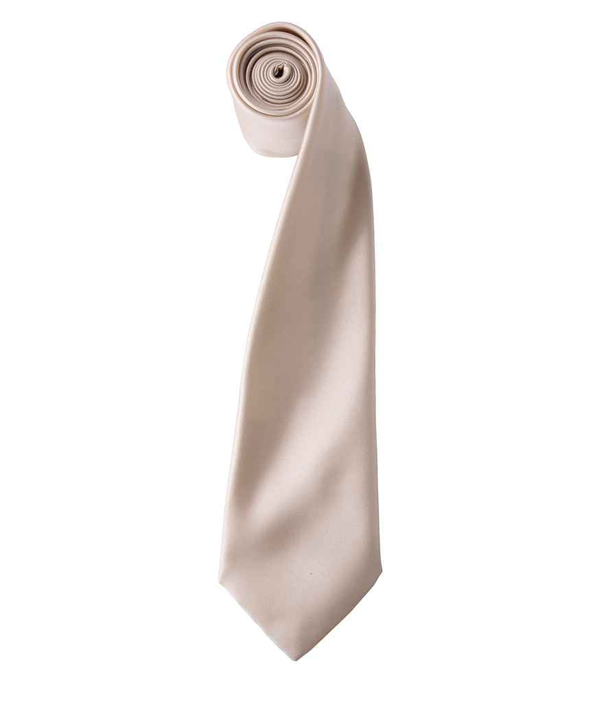 Premier Colours Satin Tie - Stylish Workwear Accessory from Fou Tees Ireland Natural ONE