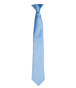 Premier Colours Satin Clip Tie – Classic Workwear Accessory Mid Blue ONE
