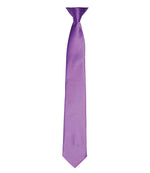 Premier Colours Satin Clip Tie – Classic Workwear Accessory Rich Violet ONE