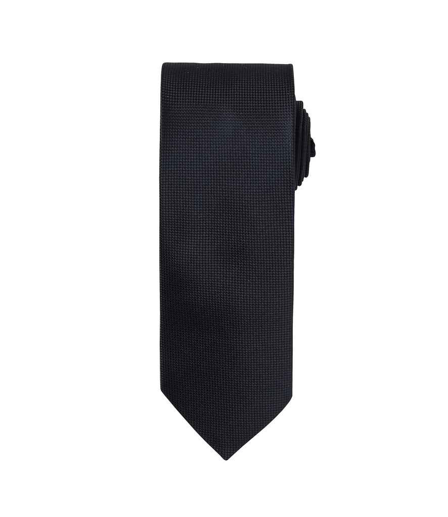 Premier Micro Waffle Tie - Stylish Workwear Accessory from Fou Tees Ireland Black ONE