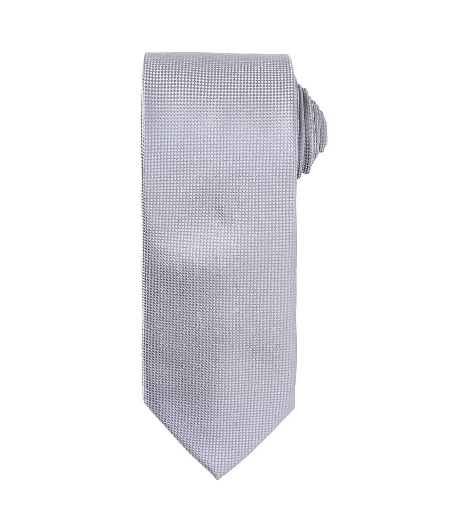 Premier Micro Waffle Tie - Stylish Workwear Accessory from Fou Tees Ireland Silver ONE