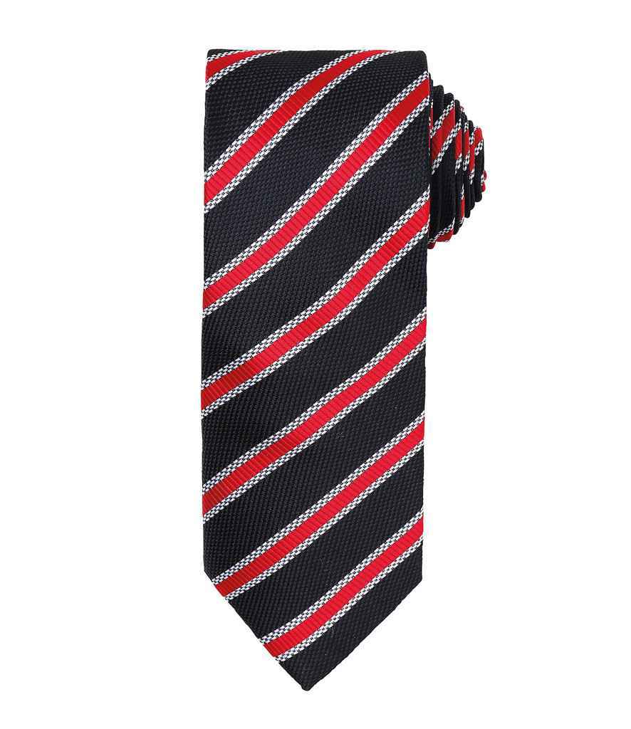 Premier Waffle Stripe Tie – Stylish Workwear Accessory by Premier