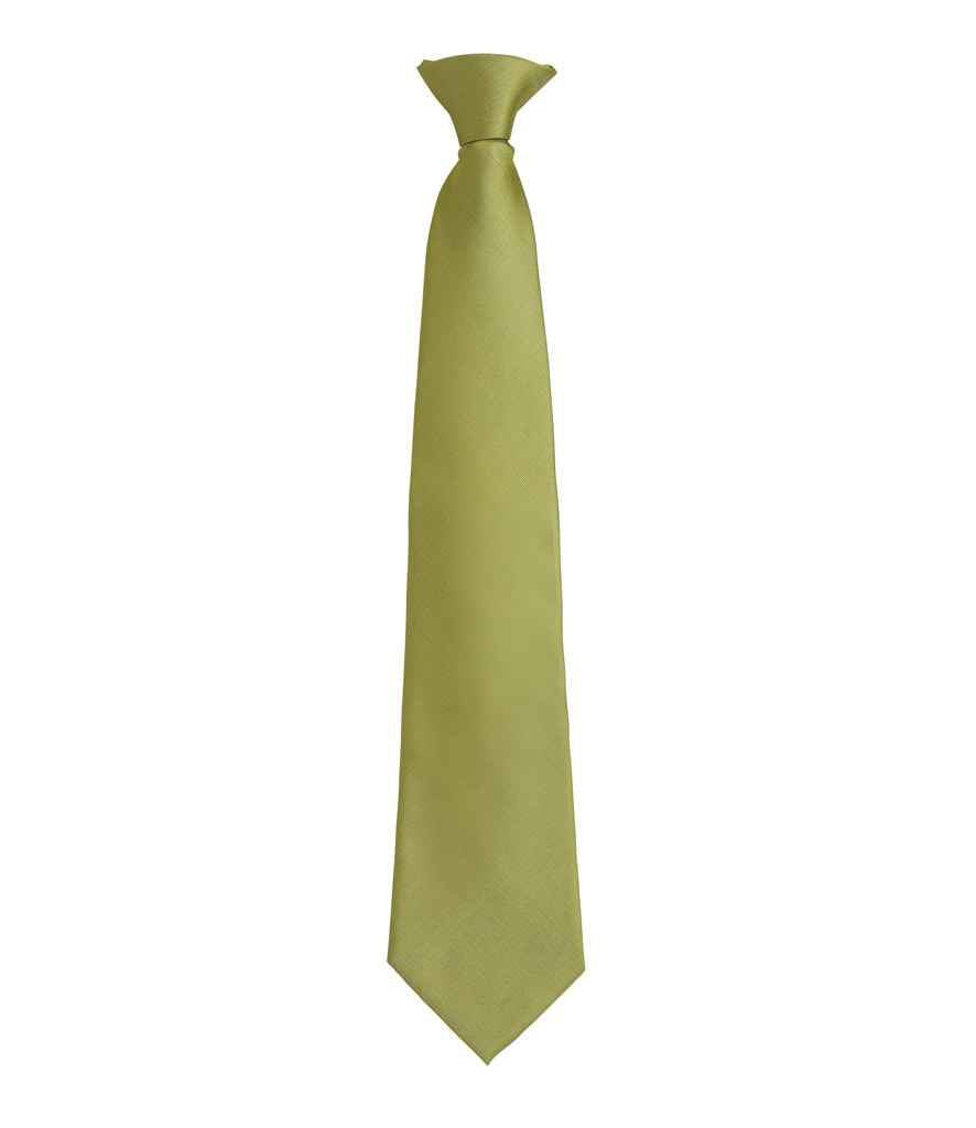 Premier Colours Fashion Clip Tie – Stylish and Practical Workwear Accessory Grass ONE