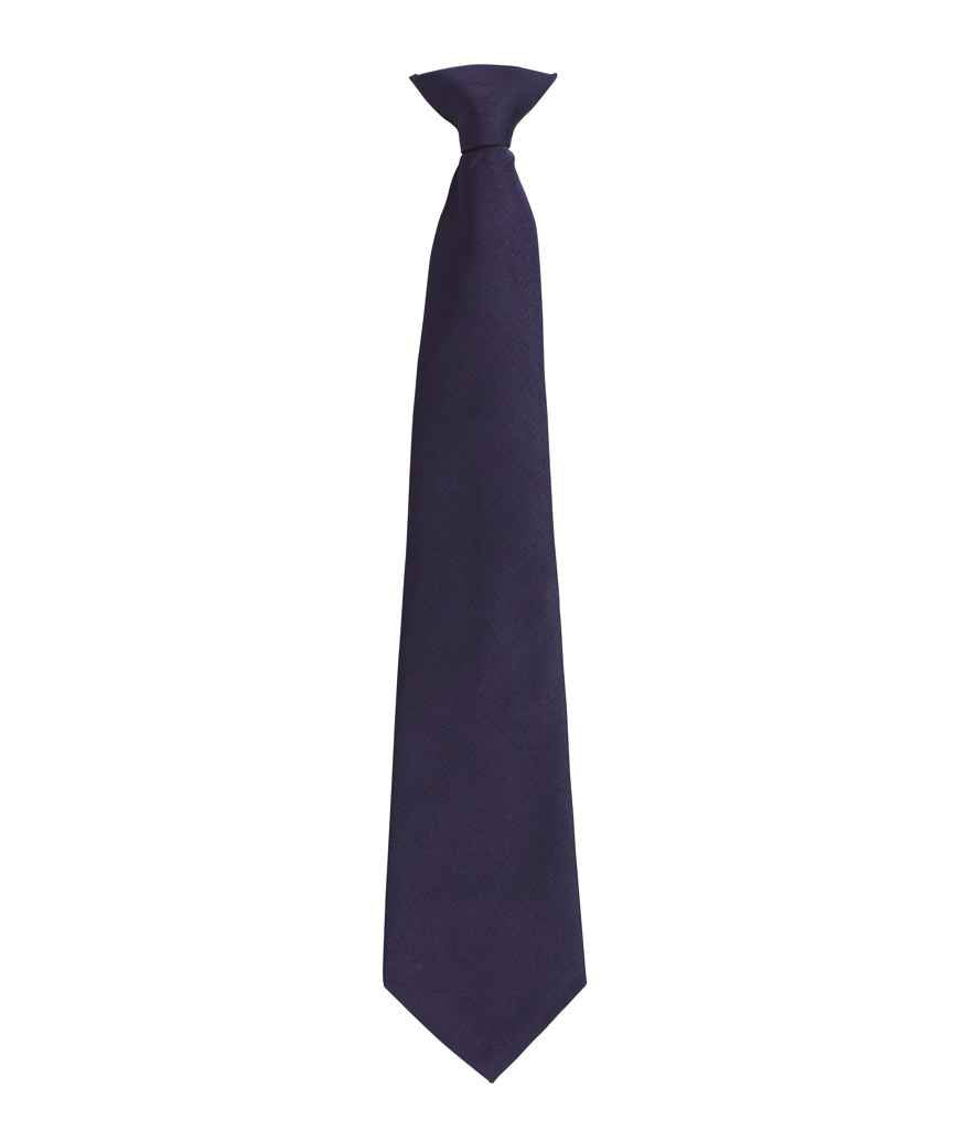 Premier Colours Fashion Clip Tie – Stylish and Practical Workwear Accessory Navy ONE