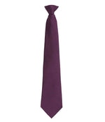 Premier Colours Fashion Clip Tie – Stylish and Practical Workwear Accessory Purple ONE