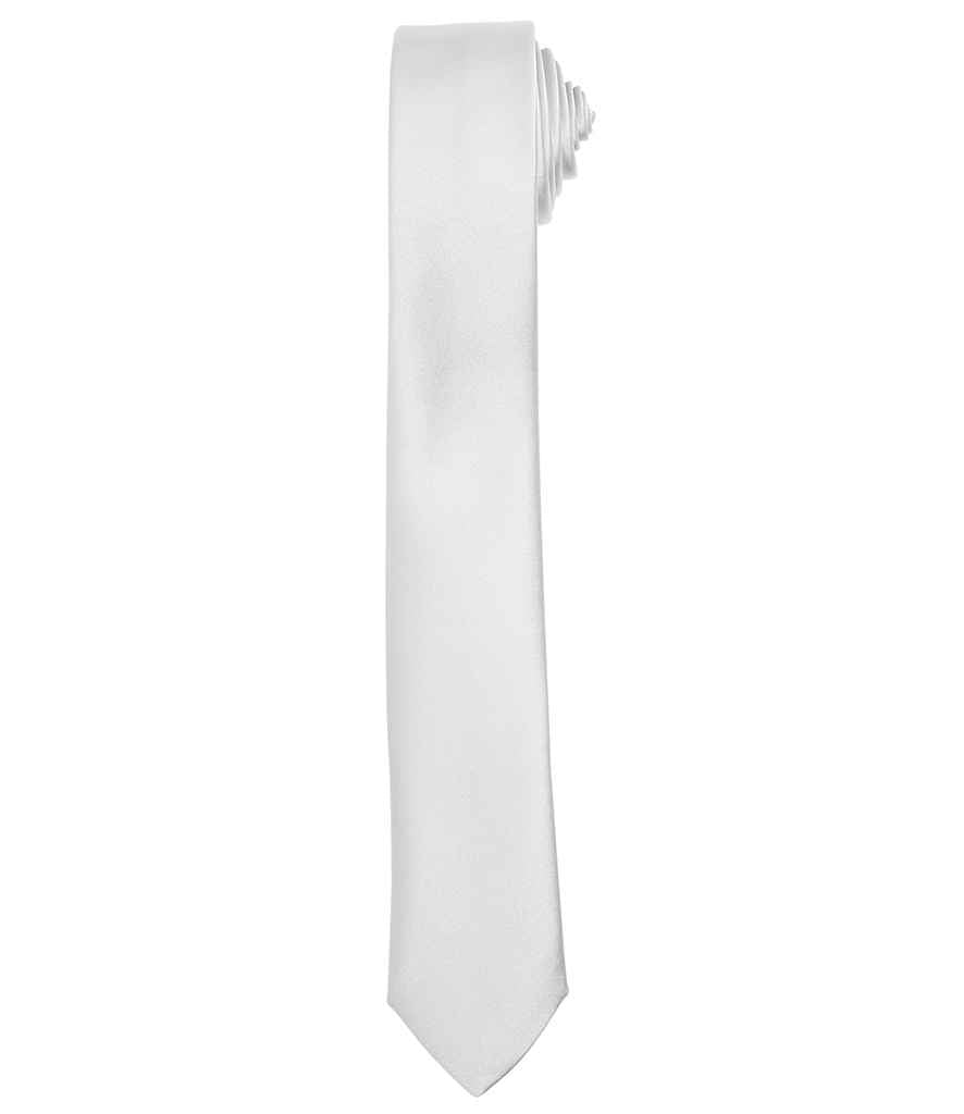 Premier Slim Tie - Stylish Workwear Add-on from Fou Tees Ireland Silver ONE
