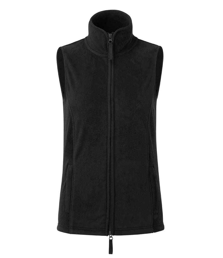 Premier Ladies Artisan Fleece Gilet for Comfortable Outdoor Wear | Fou Tees Ireland Black/Black 3XL