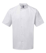 Premier Essential Short Sleeve Chef's Jacket – Durable Hospitality Wear from Fou Tees Ireland White 5XL