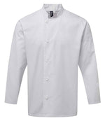 Premier Essential Long Sleeve Chef's Jacket | Durable Hospitality Wear Ireland White XL