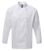 Premier Coolchecker Long Sleeve Chef's Jacket | Fou Tees Ireland White 4XL