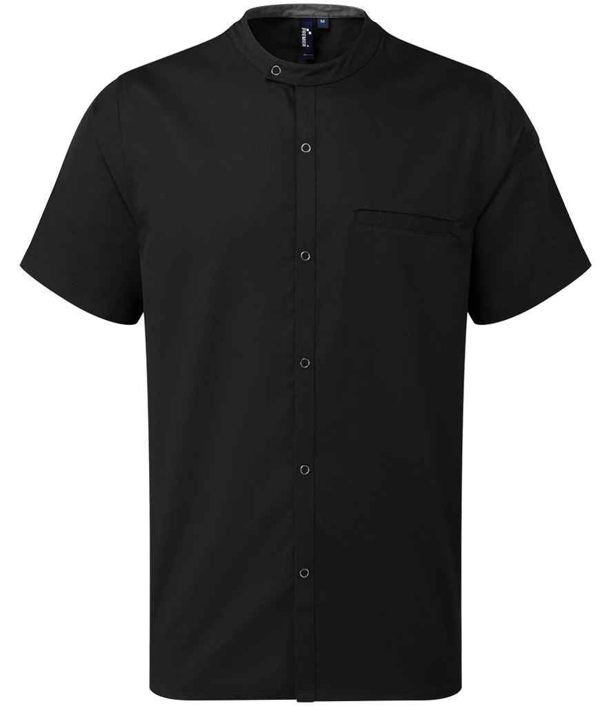 Premier Recyclight Short Sleeve Chef's Shirt – Sustainable Hospitality Wear Black 3XL