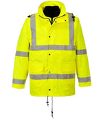 Portwest Hi-Vis 4-in-1 Traffic Jacket – Durable Safety Workwear