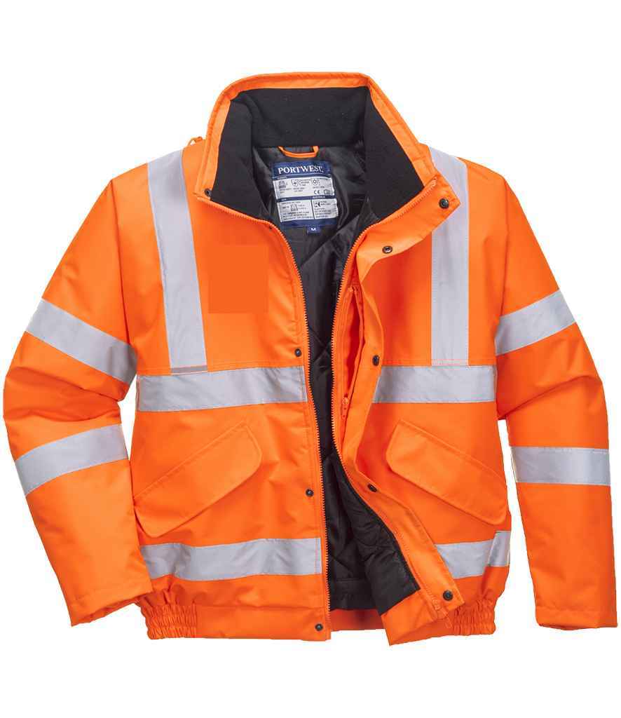 Portwest Hi-Vis GO/RT Bomber Jacket – Durable High Visibility Safety Wear