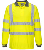 Portwest Hi-Vis Long Sleeve Polo Shirt for Bulk Orders in Ireland | Fou Tees