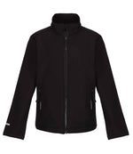 Regatta Kids Ablaze Soft Shell Jacket | Durable Children’s Outdoor Wear Black/Black 34C