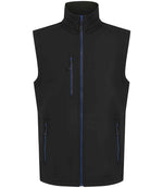 Regatta Navigate Two Layer Soft Shell Bodywarmer - Practical and Sustainable Workwear Black/New Royal Blue 3XL