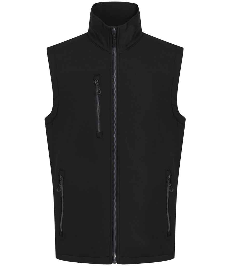 Regatta Navigate Two Layer Soft Shell Bodywarmer - Practical and Sustainable Workwear Black/Seal Grey 3XL