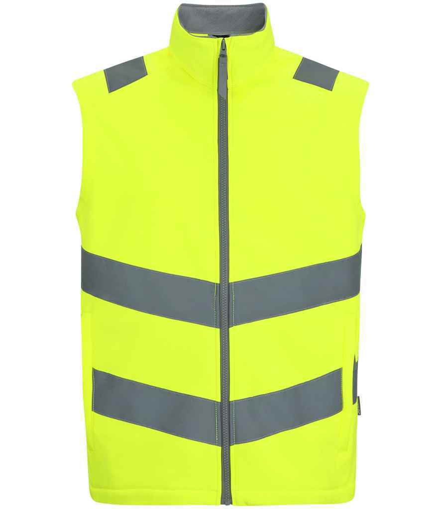 High Visibility Soft Shell Bodywarmer - Regatta High Visibility Pro Contract Ablaze Soft Shell Bodywarmer