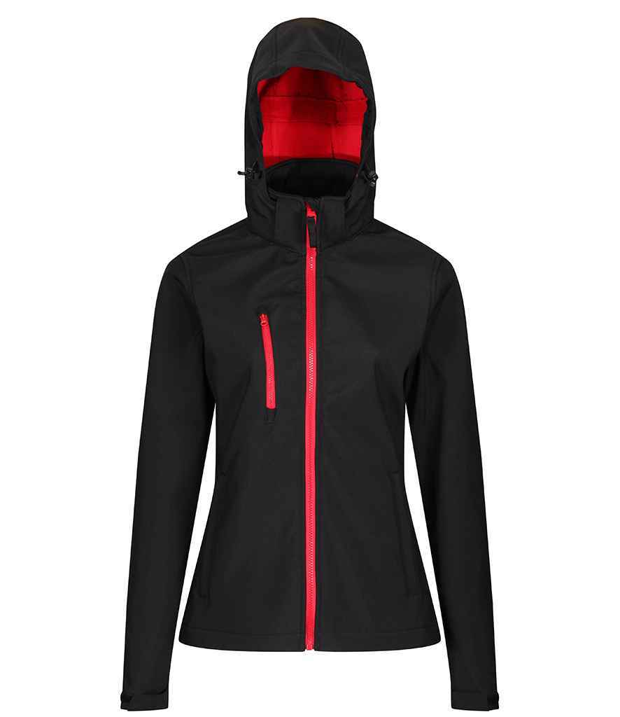 Ladies Soft Shell Jacket - Regatta Ladies Venturer Three Layer Hooded Soft Shell Jacket