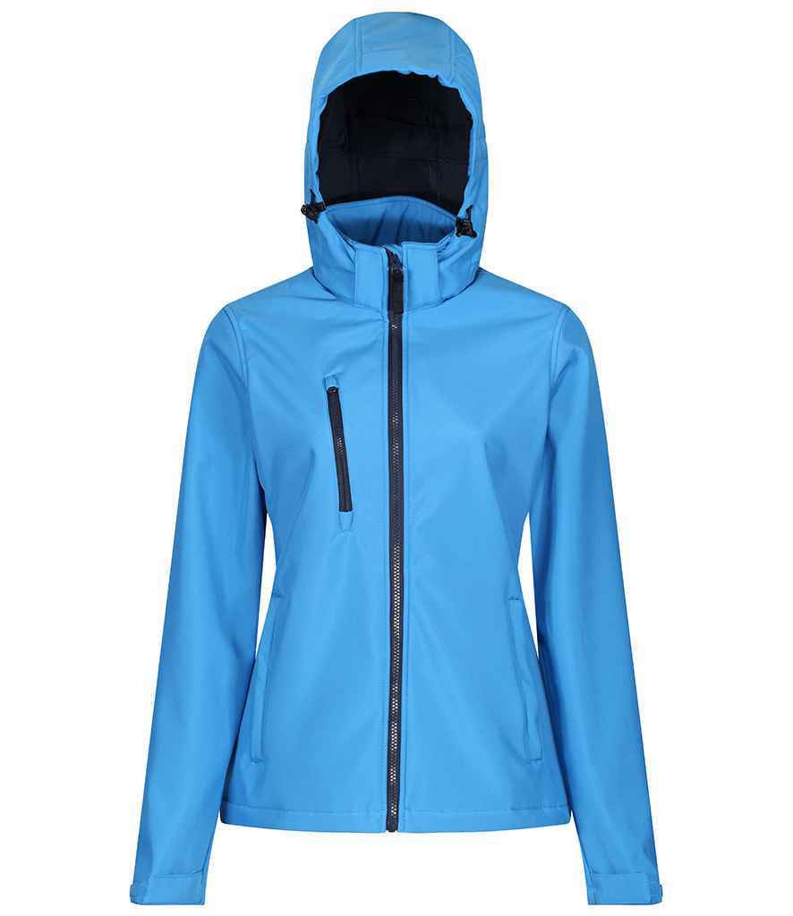 Ladies Soft Shell Jacket - Regatta Ladies Venturer Three Layer Hooded Soft Shell Jacket