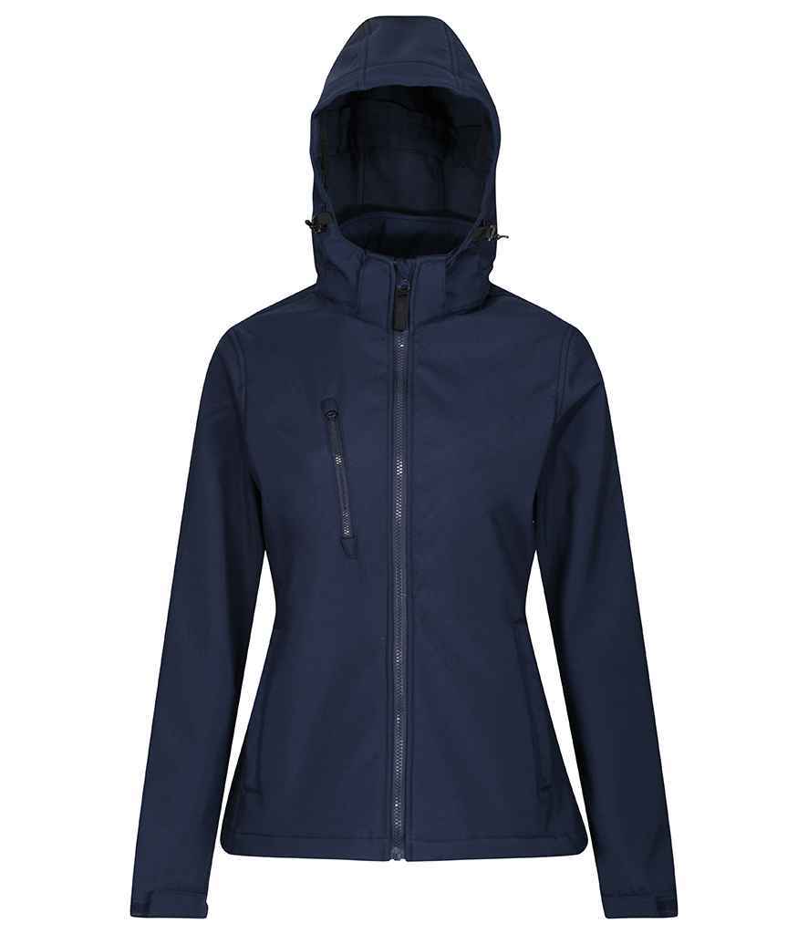 Ladies Soft Shell Jacket - Regatta Ladies Venturer Three Layer Hooded Soft Shell Jacket