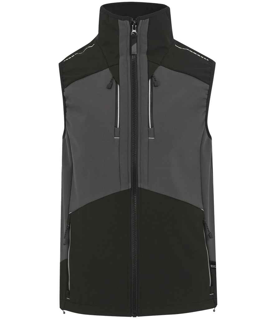 Regatta 4TEX Stretch Three Layer Soft Shell Bodywarmer - Durable and Eco-Friendly Slate Grey/Black 4XL
