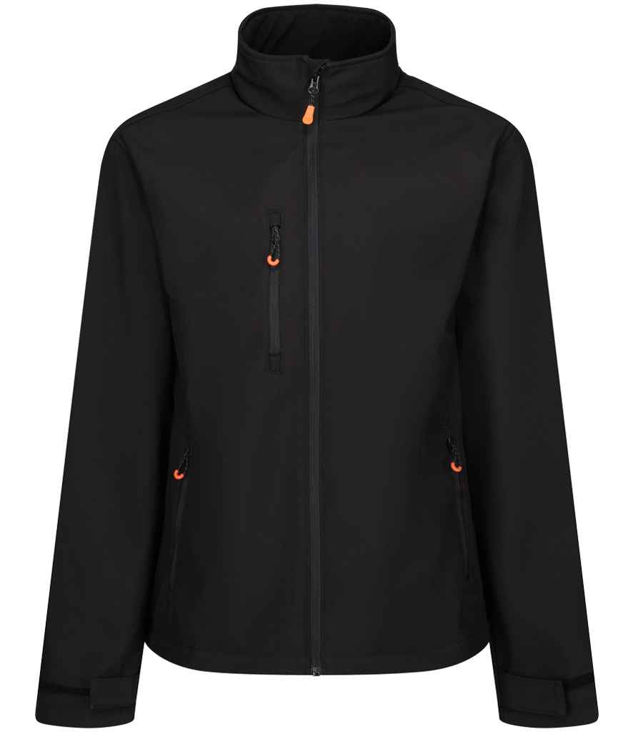 heating soft shell jacket - Regatta Thermogen Powercell 5000 Heated Soft Shell Jacket Black/Magma Orange 3XL