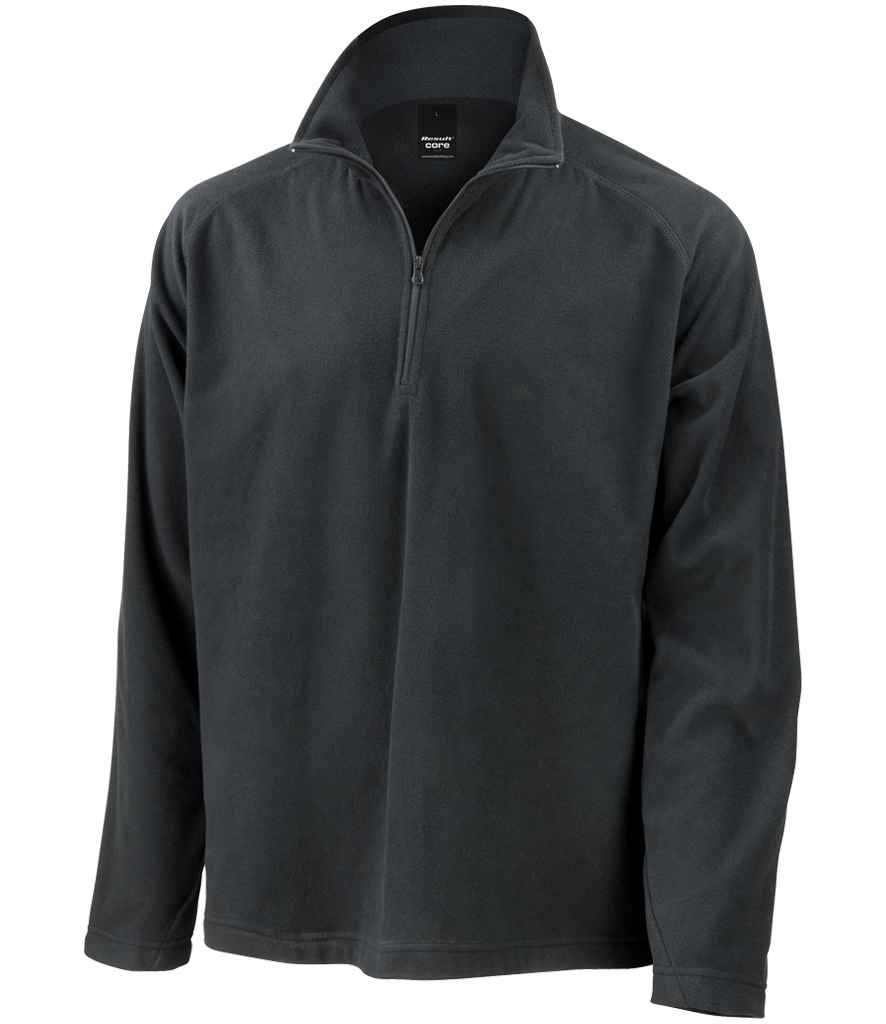Result Core Zip Neck Micro Fleece – Comfortable Kids' Outerwear from Fou Tees Ireland Black S