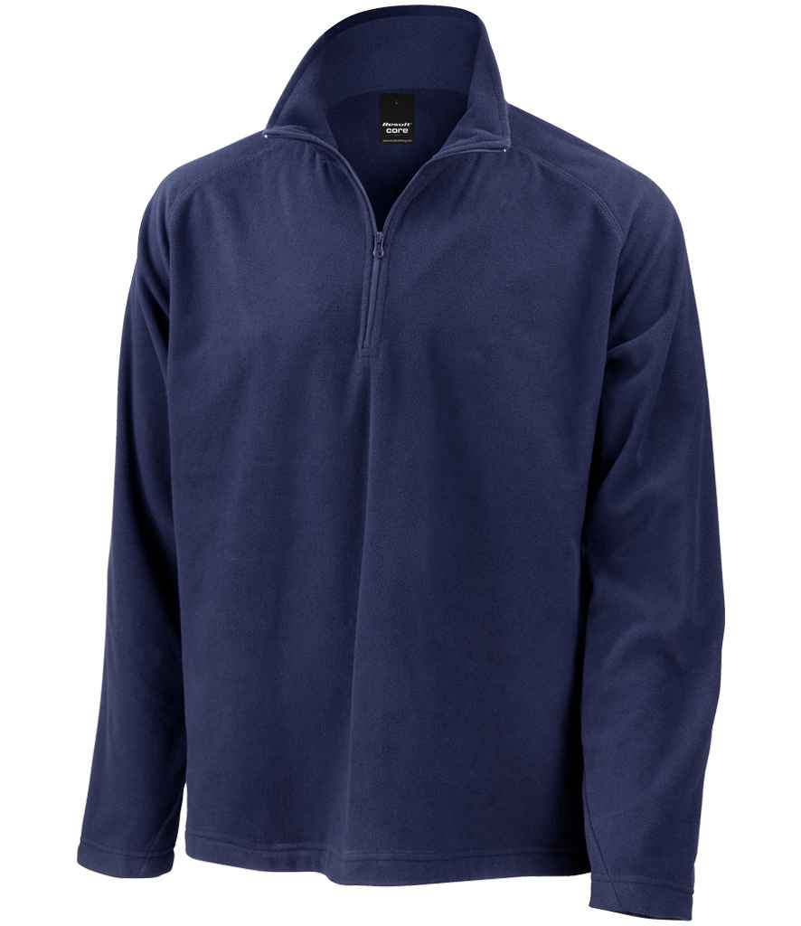 Result Core Zip Neck Micro Fleece – Comfortable Kids' Outerwear from Fou Tees Ireland Navy 3XL