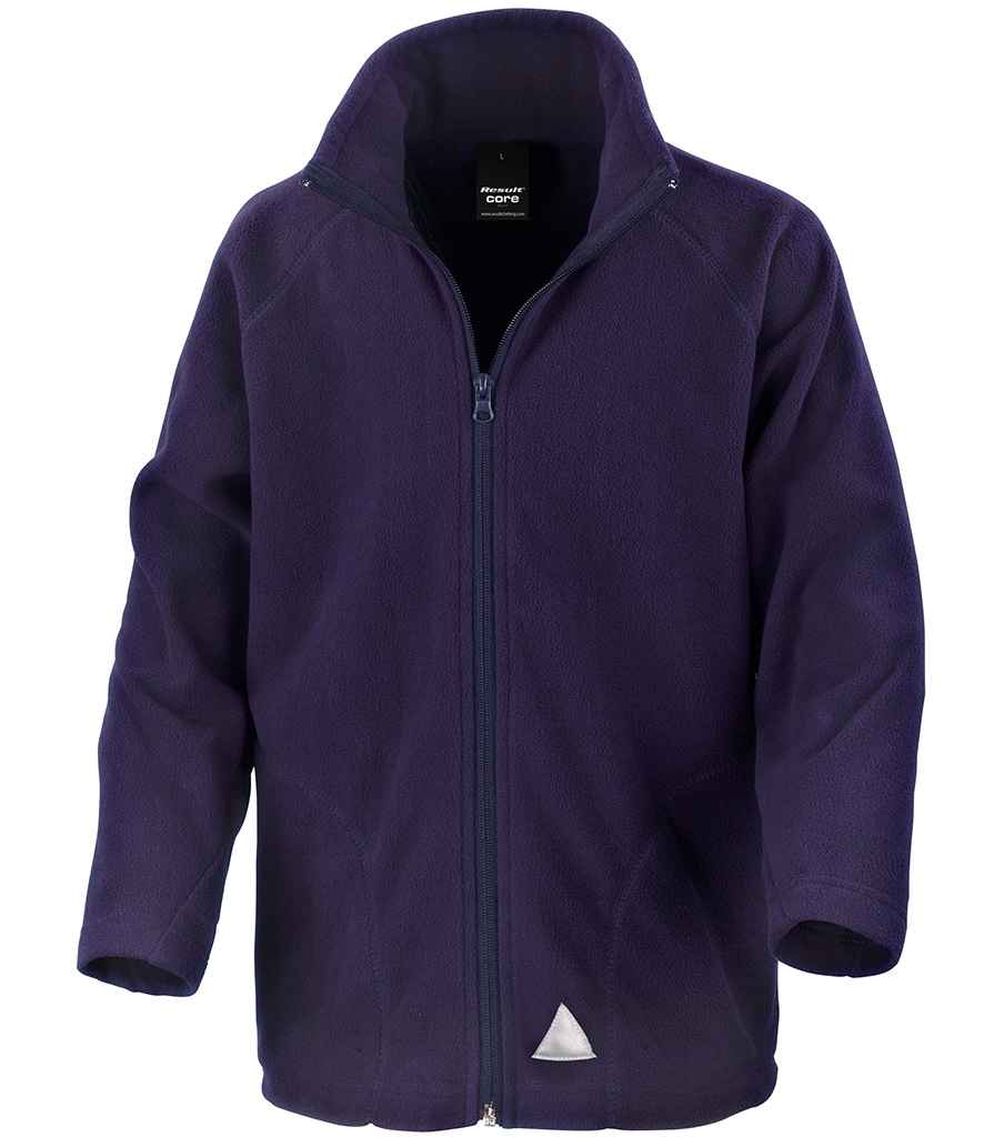Result Core Kids Micro Fleece Jacket - Warm and Practical Outerwear for Children Navy 3-4