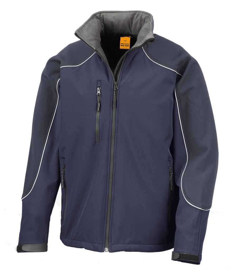 Result Work-Guard Hooded Soft Shell Jacket | Durable Workwear Ireland Navy/Navy 3XL