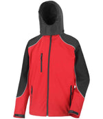Result Work-Guard Hooded Soft Shell Jacket | Durable Workwear Ireland Red/Black 3XL