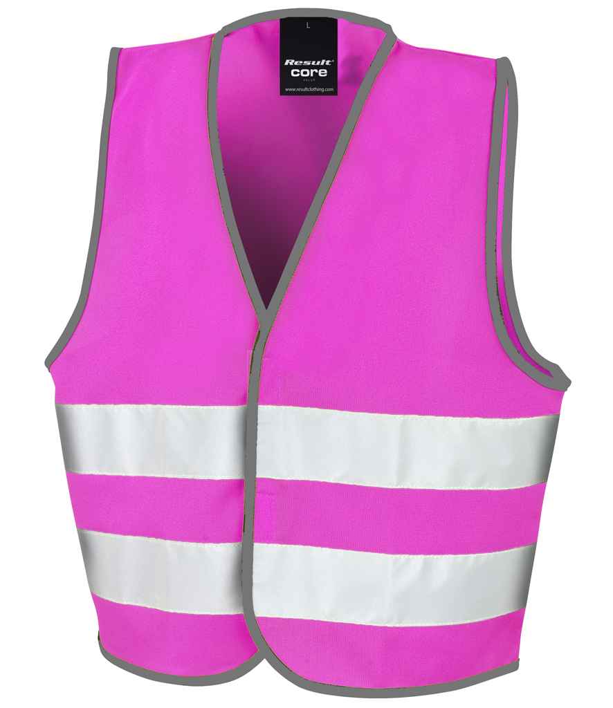 Result Core Kids Enhanced Vis Vest – Reliable Safety Wear for Children Pink L