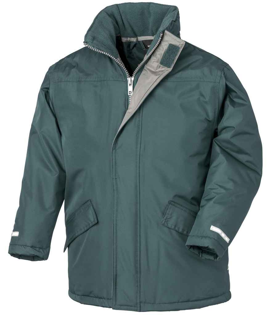 Result Core Kids Winter Parka Jacket – Warm and Durable Outerwear for Children Bottle Green 1314
