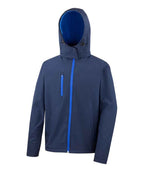 Result Core Hooded Soft Shell Jacket from Fou Tees Ireland Navy/Royal Blue 3XL