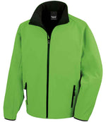 Result Core Printable Soft Shell Jacket - Durable & Customisable Outerwear Vivid Green/Black 4XL