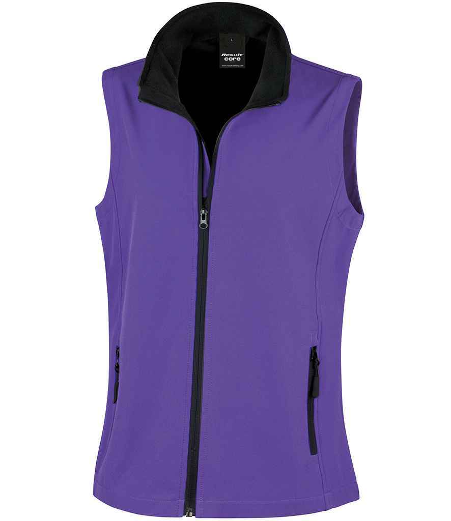Ladies Soft Shell Bodywarmer - Result Core Ladies Printable Soft Shell Bodywarmer