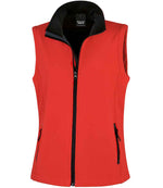 Ladies Soft Shell Bodywarmer - Result Core Ladies Printable Soft Shell Bodywarmer Red/Black XXL