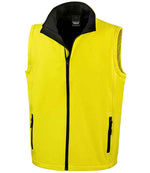 Result Core Printable Soft Shell Bodywarmer for Custom Branding in Ireland Yellow/Black 4XL