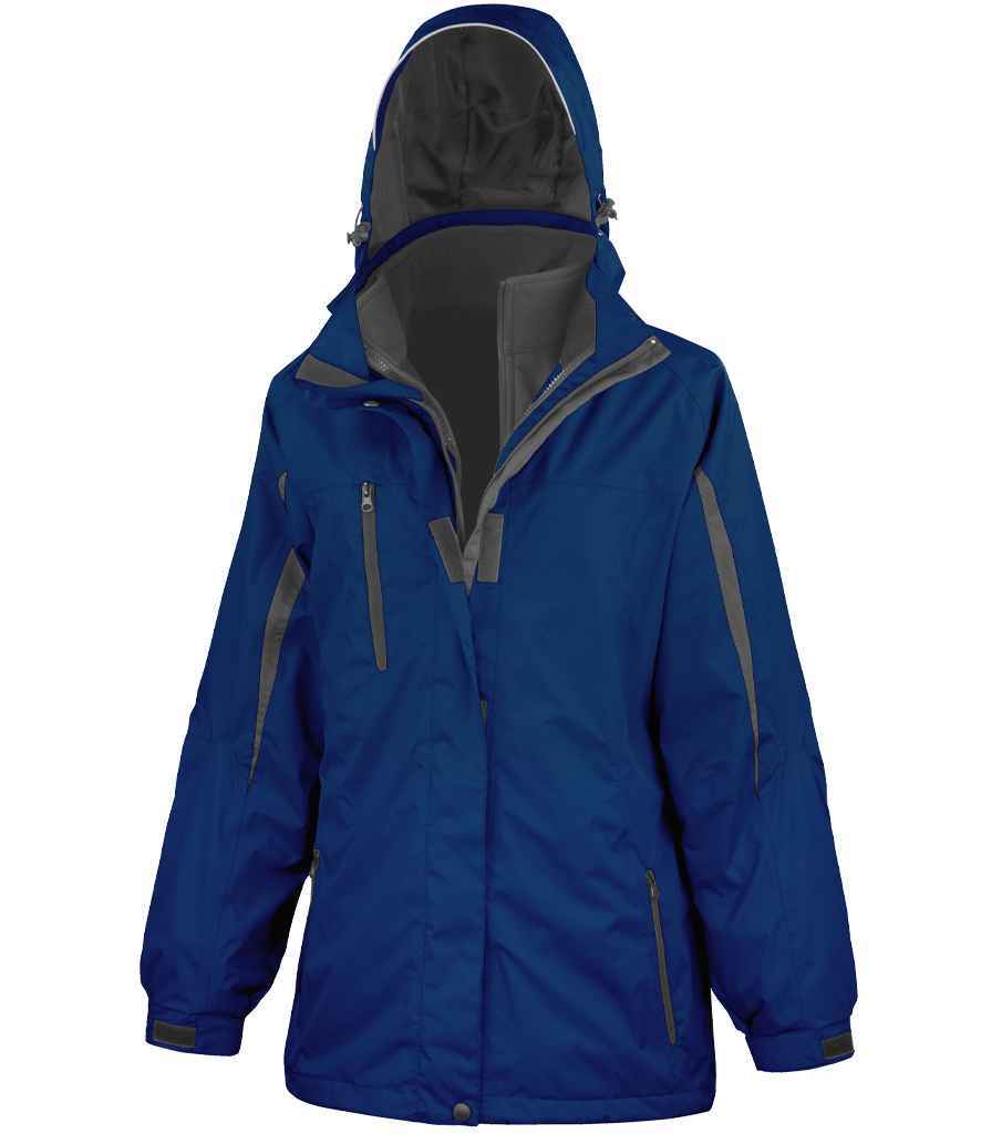 Ladies 3-in-1 Soft Shell Jacket - Result Ladies Journey 3-in-1 Jacket with Soft Shell Inner